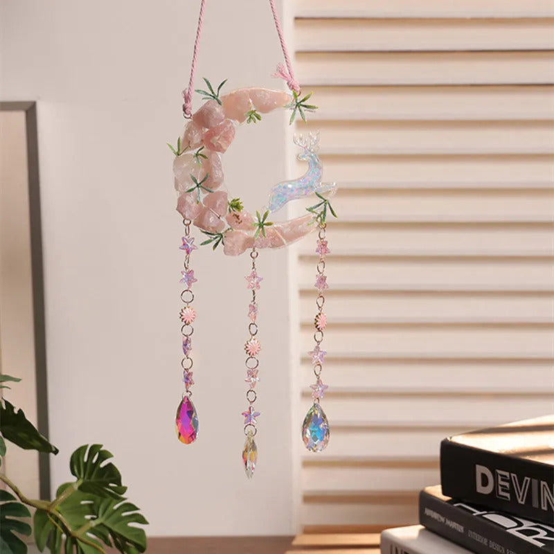 Sun catcher ornament crystal wind chime dreamcatcher - Close-up Detail