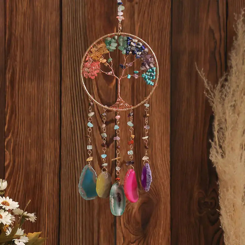 Sun catcher ornament crystal wind chime dreamcatcher - Hanging Display