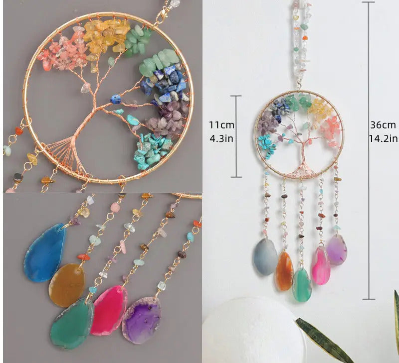 Sun catcher ornament crystal wind chime dreamcatcher - Additional View 2